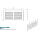 Eurospec - Silver Louvre Grille ( For Intumescent ES401- 150 X 300mm ) - Silver - ES421 - Choice Handles