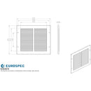 Eurospec - Silver Louvre Grille ( For Intumescent ES404-225 X 225mm ) - Silver - ES424 - Choice Handles