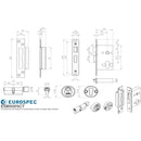 Eurospec - Easi T Euro Profile BS Cylinder and Turn Sashlock 64mm - Satin Stainless Steel - ESB5025/CT/SSS - Choice Handles