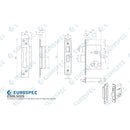 Eurospec - Euro Profile High Security Cylinder Sashlock (replacement lock case only) - Satin Stainless Steel - ESBL5025SSS - Choice Handles