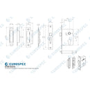 Eurospec - Easi-T Economy Euro Profile Sashlock 64mm - Satin Nickel - ESE5025SN - Choice Handles