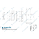 Eurospec - Easi-T Economy Euro Profile Sashlock 76mm - Satin Nickel - ESE5030SN - Choice Handles