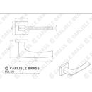 Katana Lever On Concealed Fix Push-On Square Rose - Satin Chrome - EUL120SC - Choice Handles