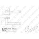 Carlisle Brass Bordo Lever On Concealed Fix Push-On Square Rose - Satin Chrome - EUL140SC - Choice Handles