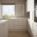 Millhouse Brass Eiffel Knurled T-Bar Cabinet Pull Handle on Backplate 320mm - Polished Chrome - MHCKB17320PC - Choice Handles