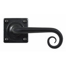 Stonebridge - Curl Armor Coat ® Flat Black Lever Handle on Square Rose - FB1069 - Choice Handles