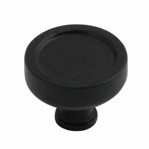 Stonebridge - Taunton Armor Coat ® Flat Black Cupboard Knob (30mm Diameter) - FB1092 - Choice Handles
