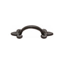 The Cabinet Pull Fleur-de-lys Design 102mm Black Iron - FB1092 102 - Choice Handles