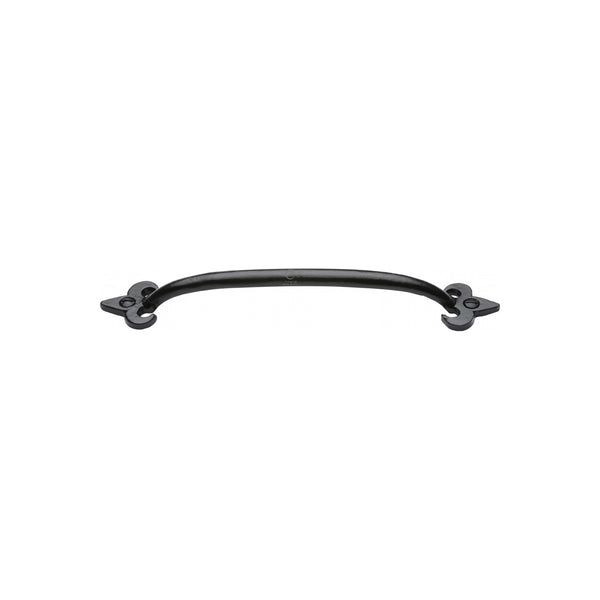 The Cabinet Pull Fleur-de-lys Design 254mm Black Iron - FB1092 254 - Choice Handles