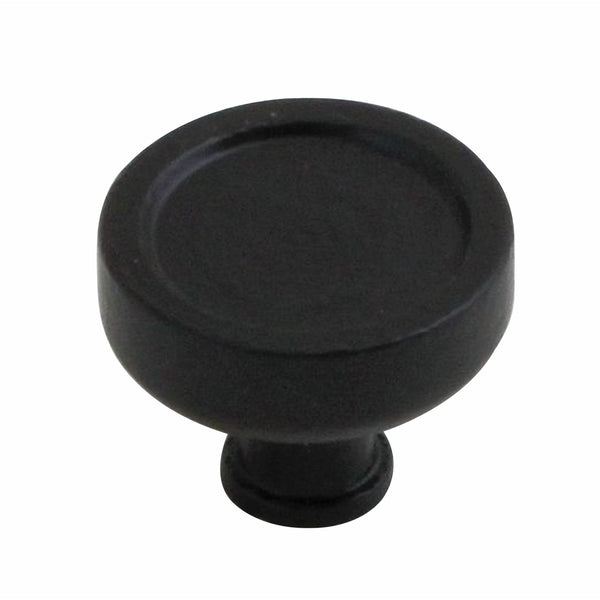Stonebridge - Taunton Armor Coat ® Flat Black Cupboard Knob (40mm Diameter) - FB1093 - Choice Handles
