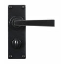 Stonebridge - Arundel Armor Coat ® Flat Black Lever Handle on Backplate (Bathroom - Right Hand) - FB1123RH - Choice Handles
