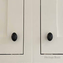 Matt Black Rustic Iron Cabinet Knob Oval Design 38mm - FB118 38 - Choice Handles