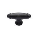 Matt Black Rustic Iron Cabinet Knob Artisan Design 80mm - FB119 - Choice Handles