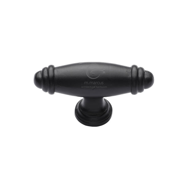 Matt Black Rustic Iron Cabinet Knob Artisan Design 80mm - FB119 - Choice Handles