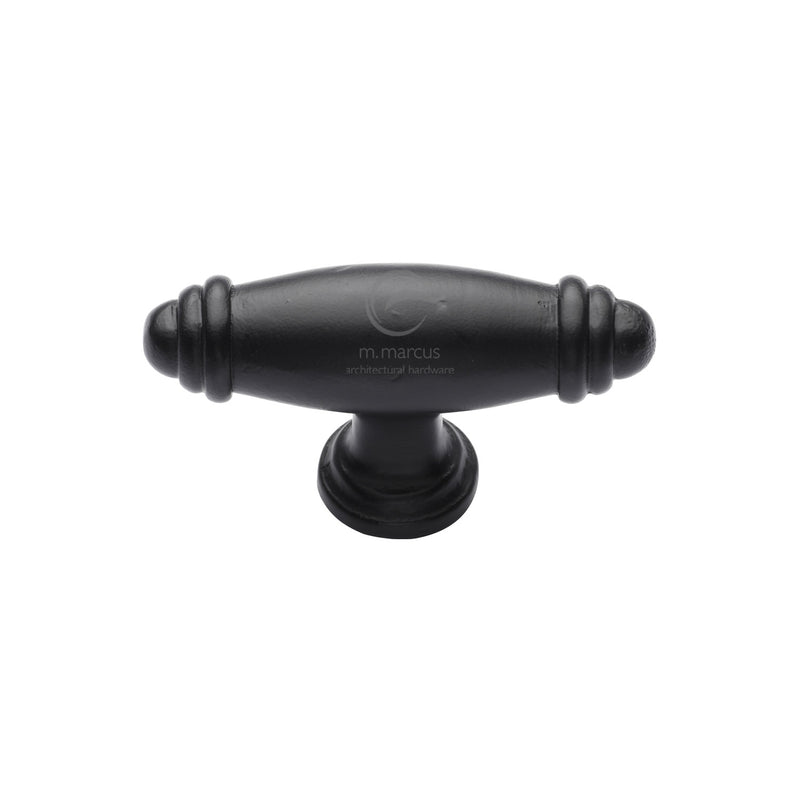 Matt Black Rustic Iron Cabinet Knob Artisan Design 80mm - FB119 - Choice Handles