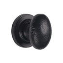 Cabinet Knob Oval Design 38mm Smooth Black Iron - FB179 38 - Choice Handles