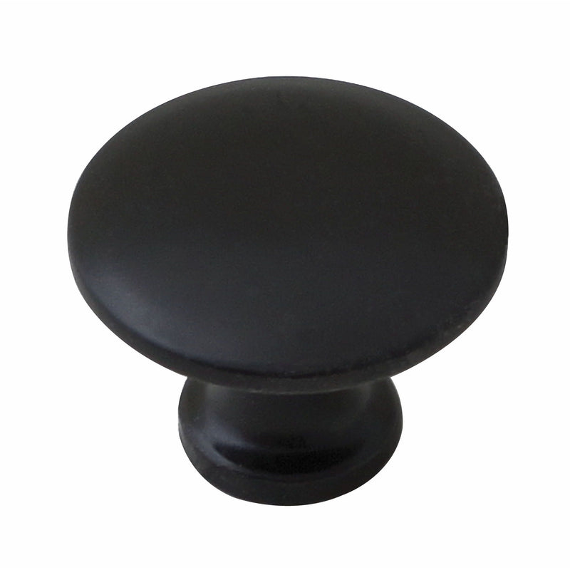 Stonebridge - Ashton Armor Coat ® Flat Black Cupboard Knob (40mm ø) - FB301 - Choice Handles