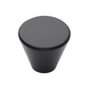 Matt Black Rustic Iron Cabinet Knob Round Cone Design 32mm - FB3189 32 - Choice Handles