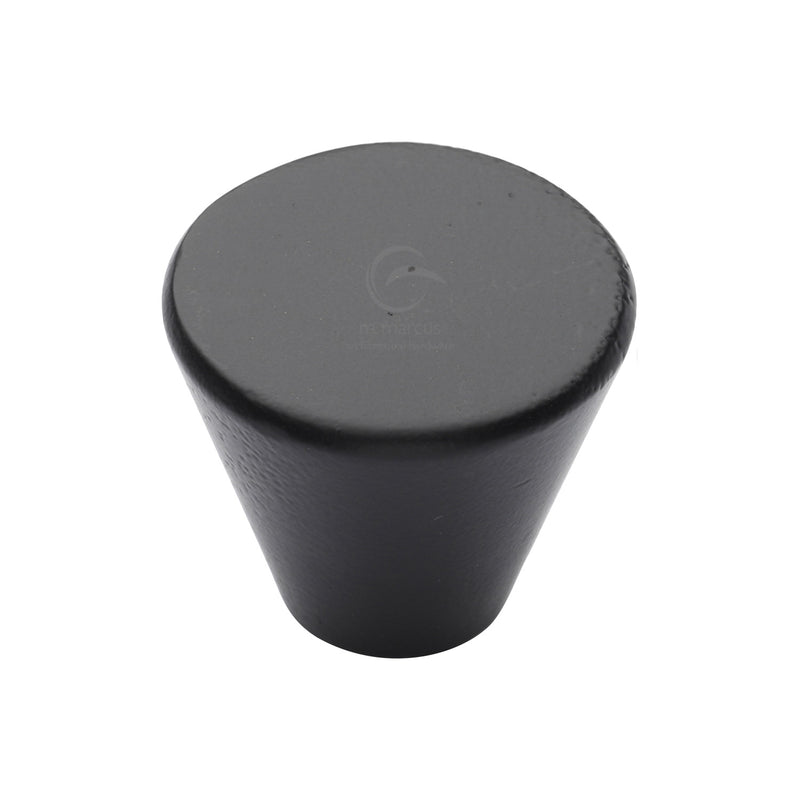 Matt Black Rustic Iron Cabinet Knob Round Cone Design 32mm - FB3189 32 - Choice Handles