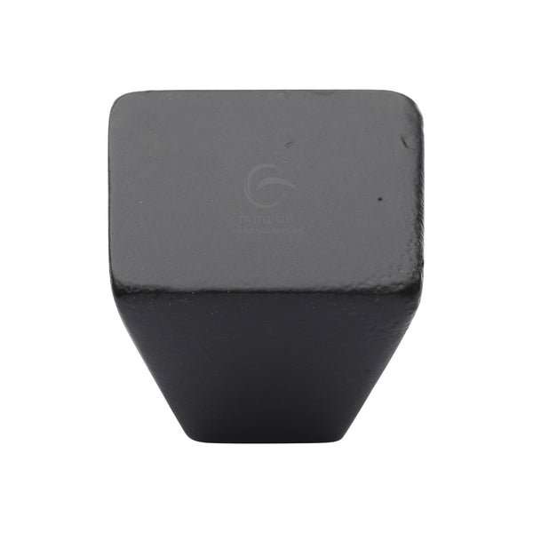 Matt Black Rustic Iron Cabinet Knob Square Cone Design 32mm - FB3191 32 - Choice Handles