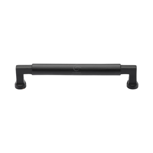 Matt Black Rustic Iron Cabinet Pull Bauhaus Design 160mm CTC - FB3312 160 - Choice Handles