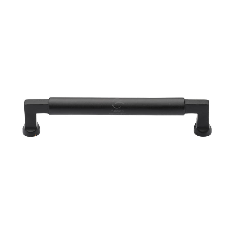 Matt Black Rustic Iron Cabinet Pull Bauhaus Design 160mm CTC - FB3312 160 - Choice Handles