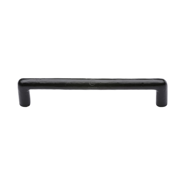 Matt Black Rustic Iron Cabinet Pull Round Design 160mm CTC - FB331 160 - Choice Handles