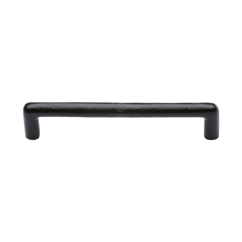 Matt Black Rustic Iron Cabinet Pull Round Design 160mm CTC - FB331 160 - Choice Handles