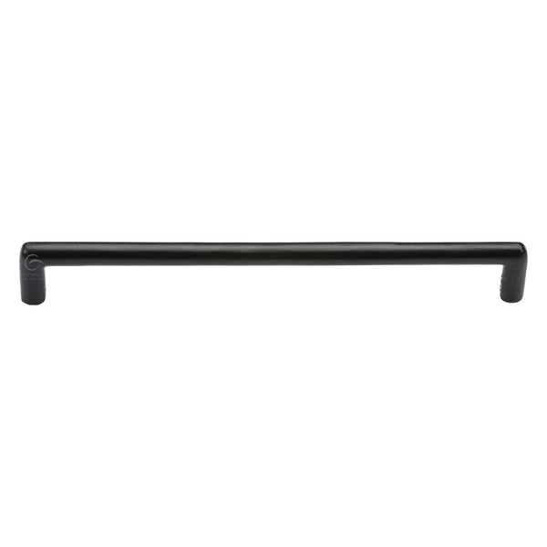 Matt Black Rustic Iron Cabinet Pull Round Design 254mm CTC
 - FB331 254 - Choice Handles