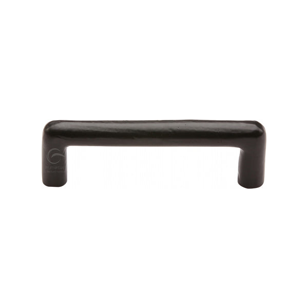 Matt Black Rustic Iron Cabinet Pull Round Design 96mm CTC
 - FB331 96 - Choice Handles