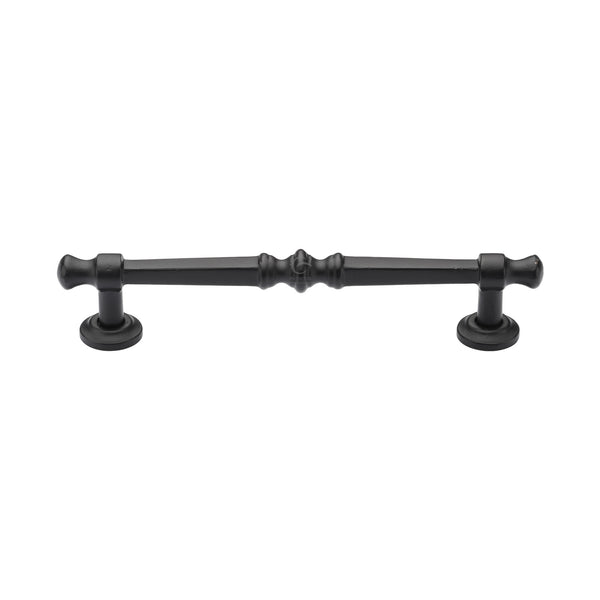 Matt Black Rustic Iron Cabinet Pull Kali Design 160mm CTC - FB3343 160 - Choice Handles