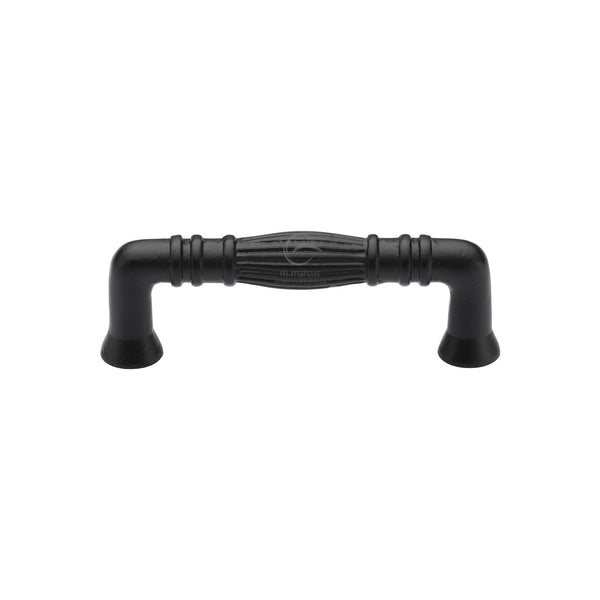 Matt Black Rustic Iron Cabinet Pull Tuscany Design 96mm CTC - FB340 96 - Choice Handles