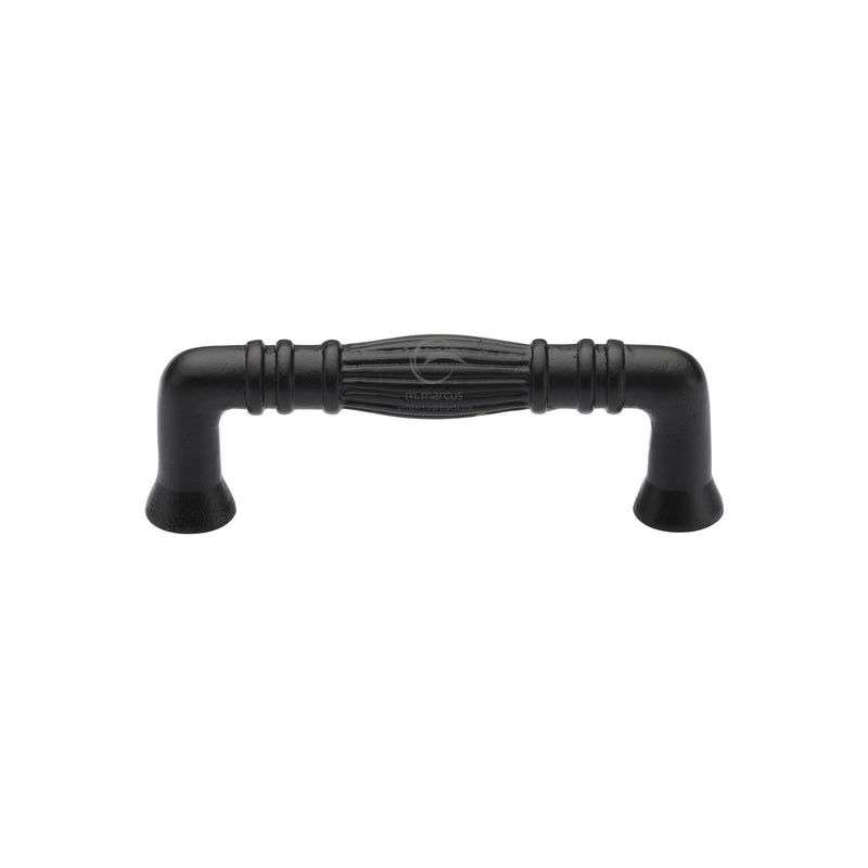 Matt Black Rustic Iron Cabinet Pull Tuscany Design 96mm CTC - FB340 96 - Choice Handles