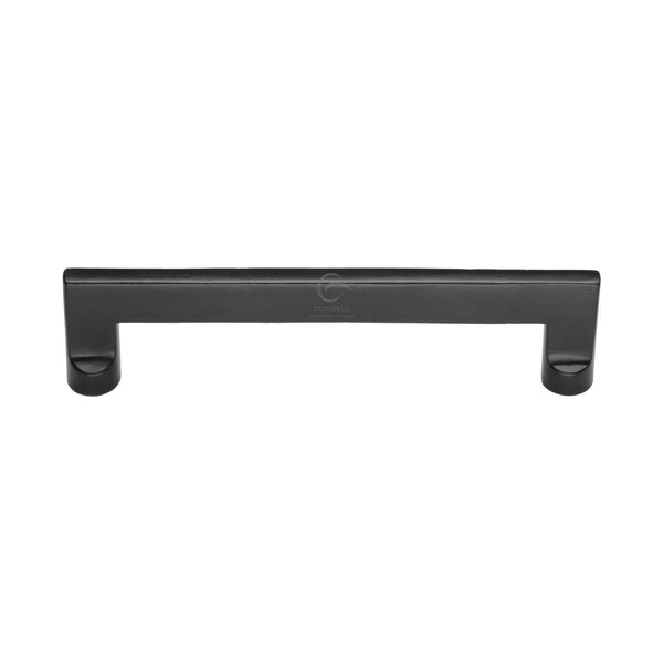 Matt Black Rustic Iron Cabinet Pull Apollo Design 160mm CTC - FB345 160 - Choice Handles