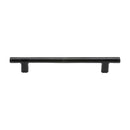 Matt Black Rustic Iron Cabinet Pull Round Bar Design 192mm CTC - FB361 192 - Choice Handles