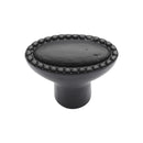 Matt Black Rustic Iron Cabinet Knob Opal Design 38mm - FB3621 - Choice Handles