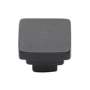 Matt Black Rustic Iron Cabinet Knob Square Stepped Design 32mm - FB3672 32 - Choice Handles