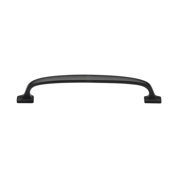 Matt Black Rustic Iron Cabinet Pull Durham Design 160mm CTC - FB3721 160 - Choice Handles