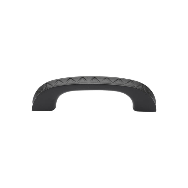 Matt Black Rustic Iron Cabinet Pull Aztec Design 96mm CTC - FB396 96 - Choice Handles