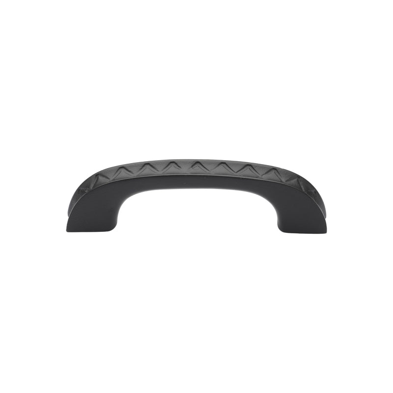 Matt Black Rustic Iron Cabinet Pull Aztec Design 96mm CTC - FB396 96 - Choice Handles