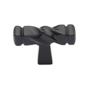 Matt Black Rustic Iron Cabinet Knob Twist Design 44mm - FB399 - Choice Handles