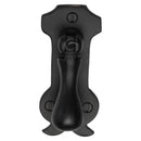 Matt Black Rustic Iron Cabinet Drop Pull On Plate - FB6263 - Choice Handles