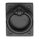 Matt Black Rustic Iron Ring Drop Pull on Plate
 - FB6367 - Choice Handles