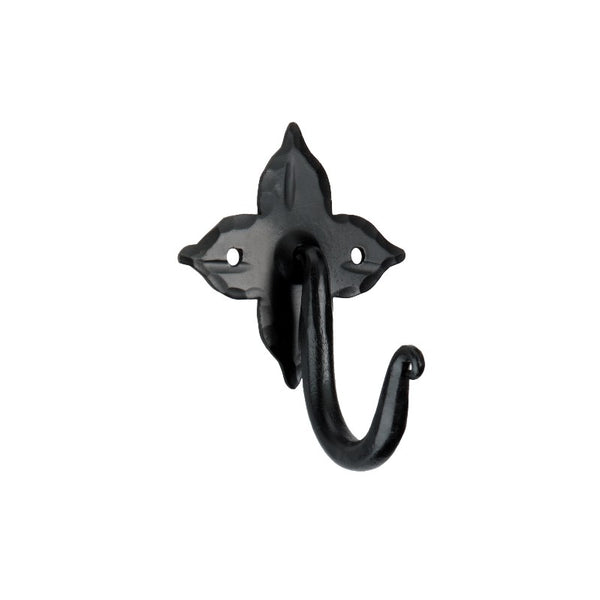 Spira Brass - Floret Coat Hook  - Matt Black - FC832 - Choice Handles