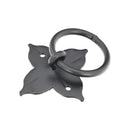 Spira Brass - Floret Ring Drop Pull  - Matt Black - FC251 - Choice Handles