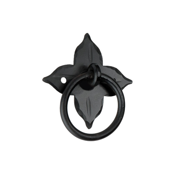 Spira Brass - Floret Ring Drop Pull  - Matt Black - FC251 - Choice Handles