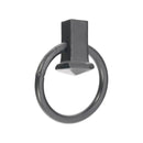 Spira Brass - Quadrate Ring Drop Pull  - Matt Black - FC252 - Choice Handles