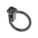 Spira Brass - Quadrate Ring Drop Pull  - Matt Black - FC252 - Choice Handles
