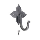 Spira Brass - Floret Coat Hook  - Matt Black - FC832 - Choice Handles