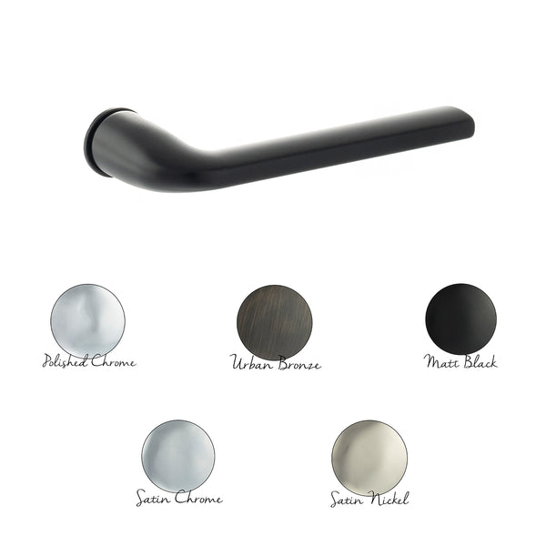 Forme Milly Lever Door Handle on Concealed Round Rose - Urban Bronze - FCR133UB